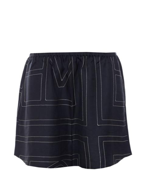 TOTEME embroidered logo shorts