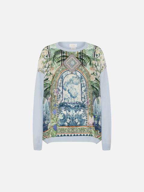 CAMILLA LONG SLEEVE JUMPER WITH PRINT FRONT