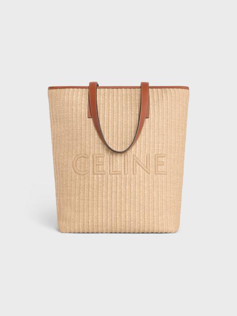 CELINE MUSEUM BAG in RAFFIA EFFECT TEXTILE WITH CELINE EMBROIDERY