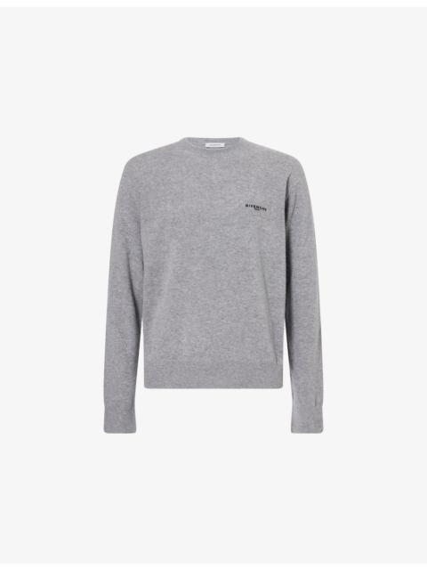 Givenchy Brand-Embroidery Crewneck Wool And Cashmere Jumper
