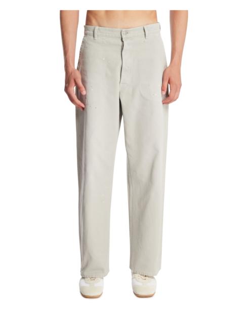 Maison Margiela Gray Straight Jeans with Paint Effect