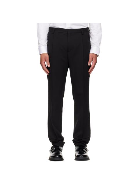 HUGO Black Extra-Slim-Fit Wool-Blend Twill Trousers