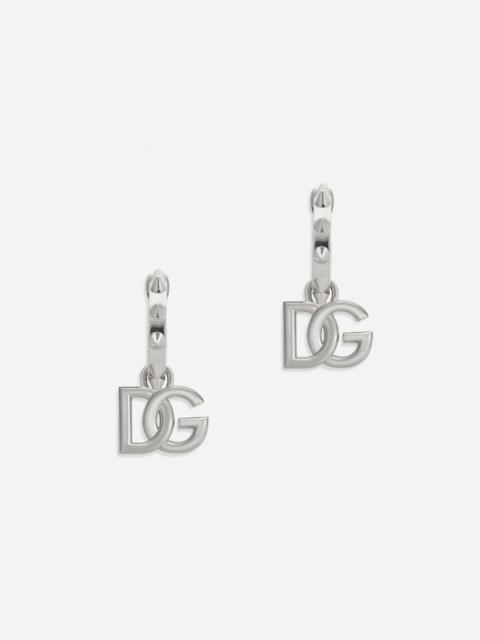 Dolce & Gabbana DG logo earrings with stud embellishment and butterfly backs