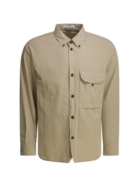 Stone Island logo-embroidered shirt