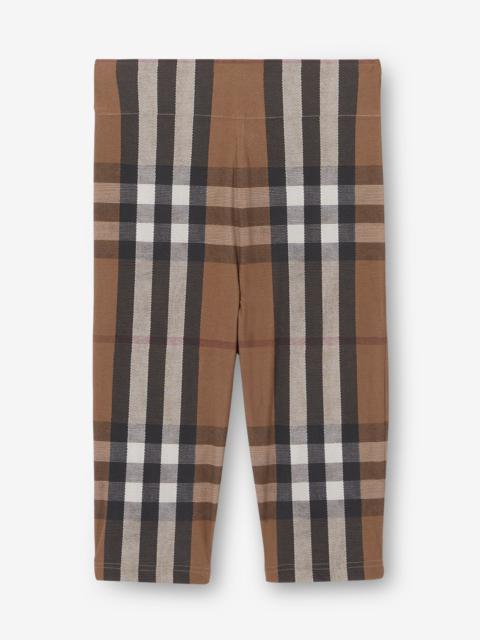 Burberry Check Print Stretch Jersey Cycling Shorts