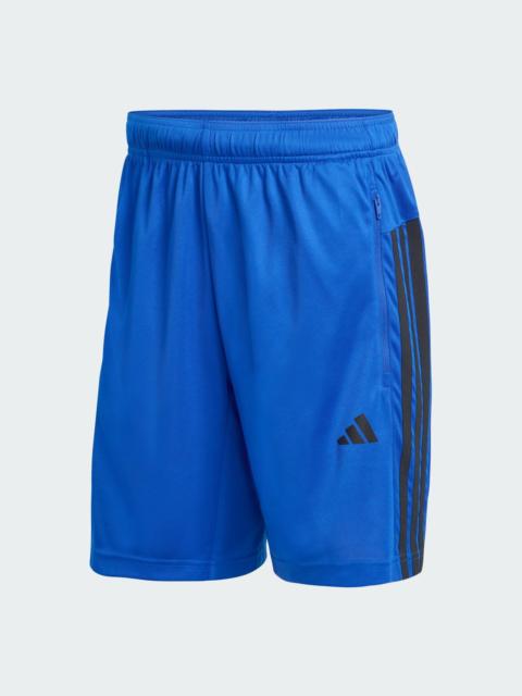 adidas WORKOUT ESSENTIALS BASE 3-STRIPES PIQUE SHORT 9INCH