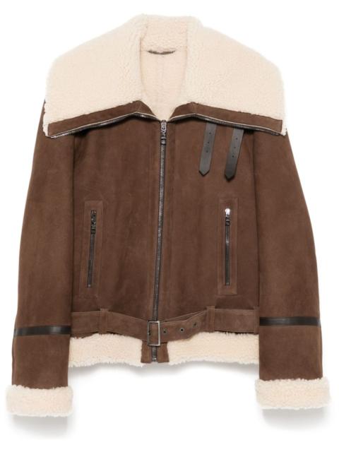 Dolce & Gabbana shearling-trim jacket