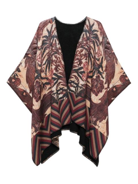 Pierre-Louis Mascia printed wool poncho