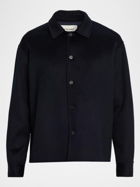 FRAME Men's Double-Face Wool Overshirt