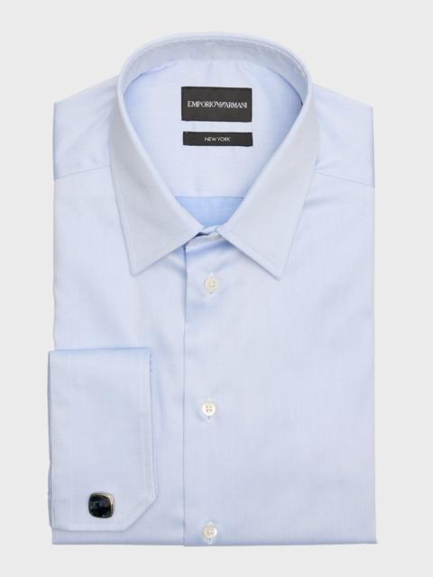 EMPORIO ARMANI Men's Cotton-Stretch French Cuff Dress Shirt