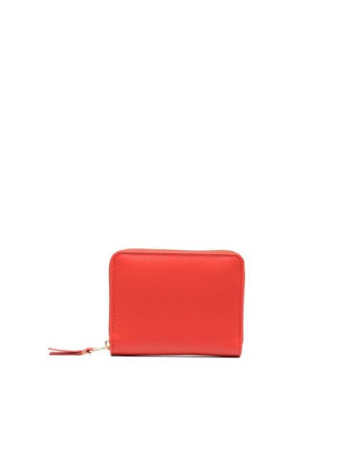zip-up leather purse