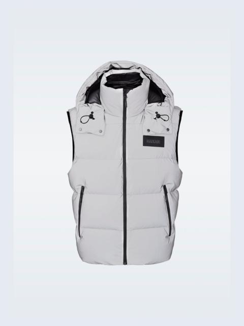 MACKAGE HUGH-RF Down vest with removable hood and reflective shell