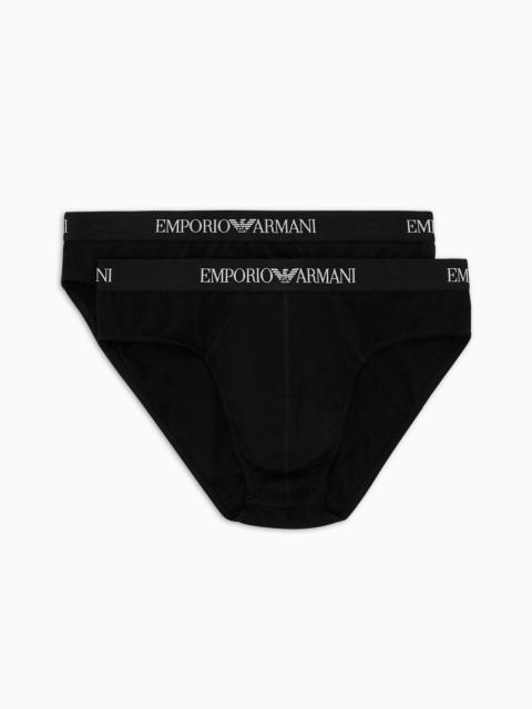 Two-pack of pure cotton basic briefs