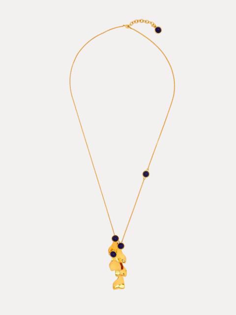 Oscar de la Renta CABOCHON PETAL PENDANT NECKLACE