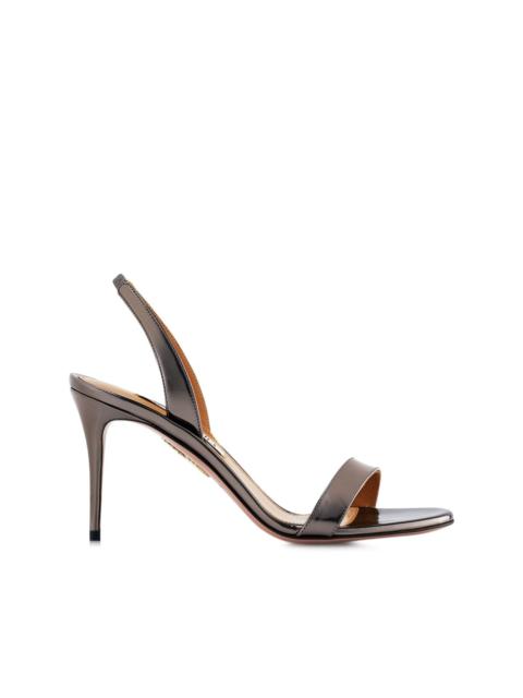 So Nude 85mm patent leather sandals
