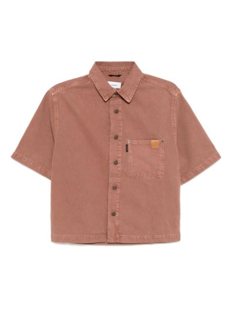 HAIKURE logo-patch shirt