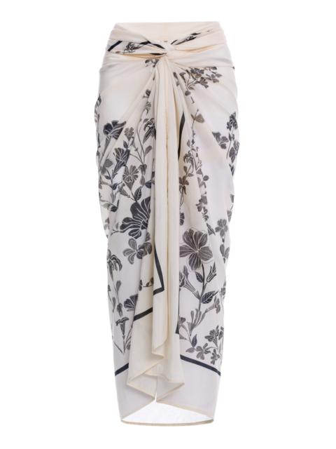 Agua by Agua Bendita Lavanda Guayacan Cotton and Silk Pareo black/white