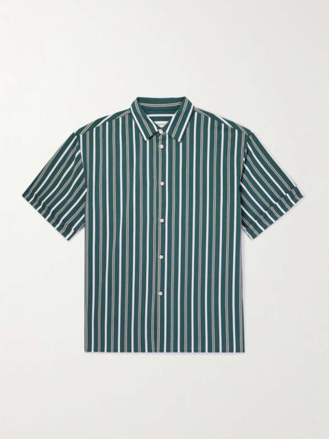 A KIND OF GUISE Elio Striped Textured-Cotton Shirt