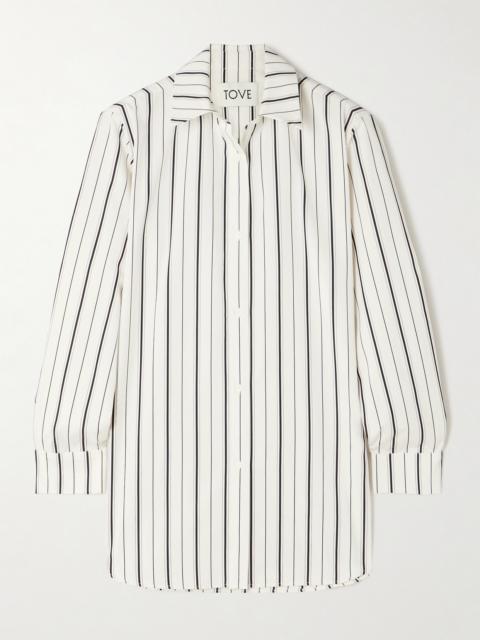 TOVE Damita Striped Cotton-poplin Shirt