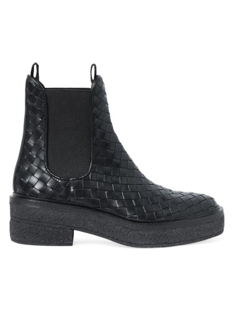 LOEFFLER RANDALL Women's Raquel Woven Leather Ankle Boots - Black