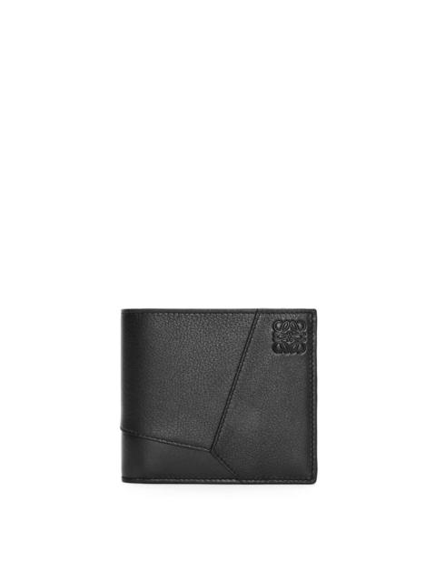 Puzzle bifold wallet in classic calfskin