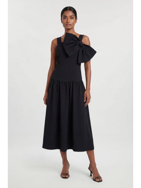 KAREN MILLEN Bow Detail Drop Waist Midi Dress