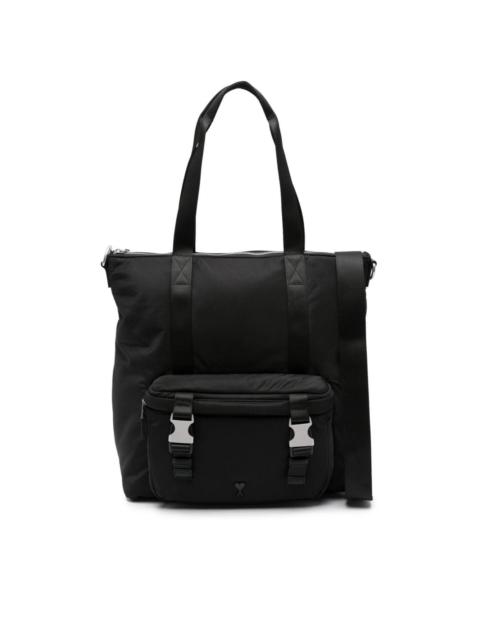 AMI Paris logo-plaque tote bag