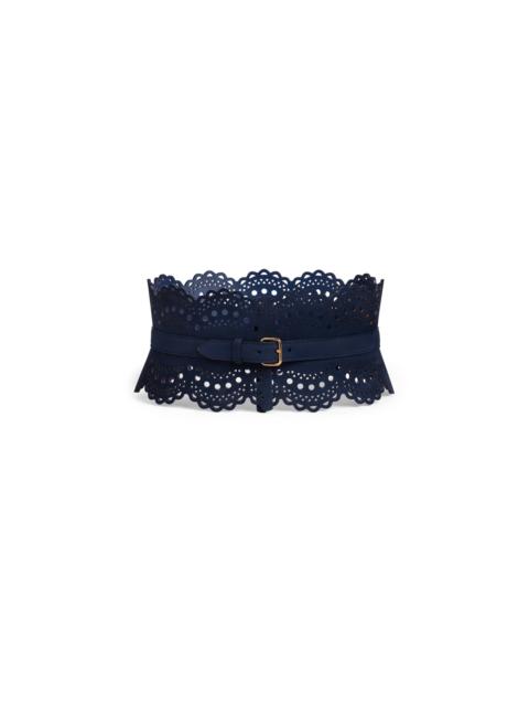 Alaïa BUSTIER BELT IN PERFORATED VIENNE NUBUCK