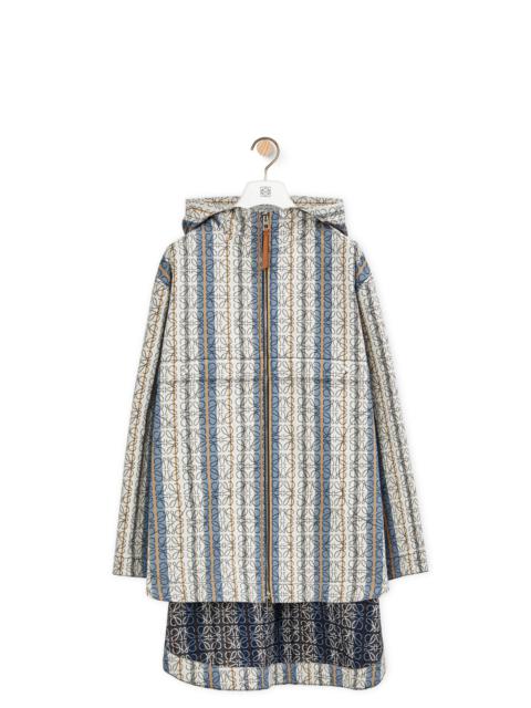Loewe Stripe Anagram jacquard parka in cotton