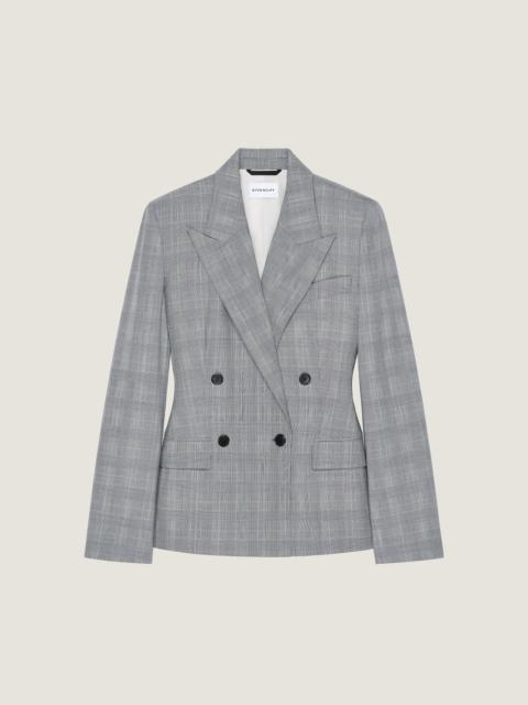 Givenchy DOUBLE-BREASTED CHECKED JACKET IN WOOL