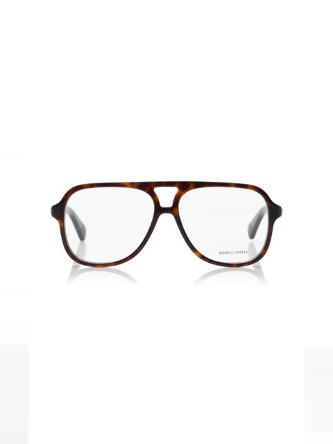 Aviator-Frame Acetate Glasses brown