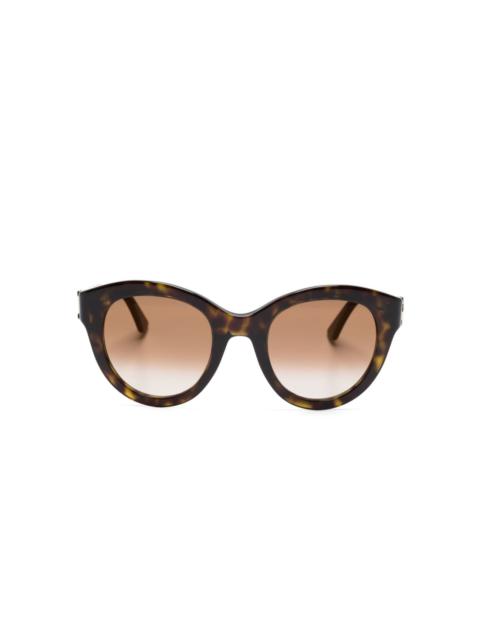 logo-plaque cat-eye frame sunglasses