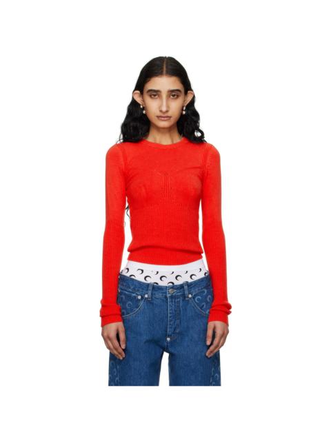 Red Rib Sweater