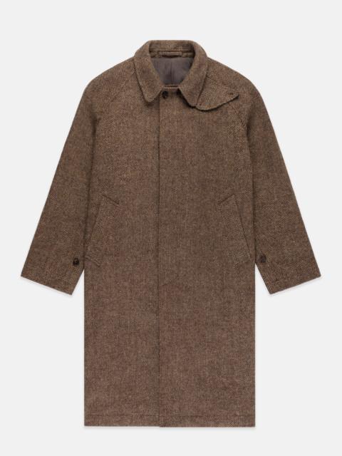 J. PRESS BROWN HERRINGBONE BRITISH TWEED BALMACAAN