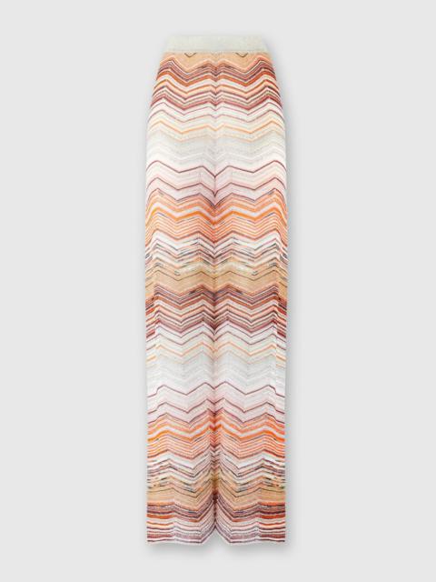 Missoni Palazzo chevron lamé trousers with sequins