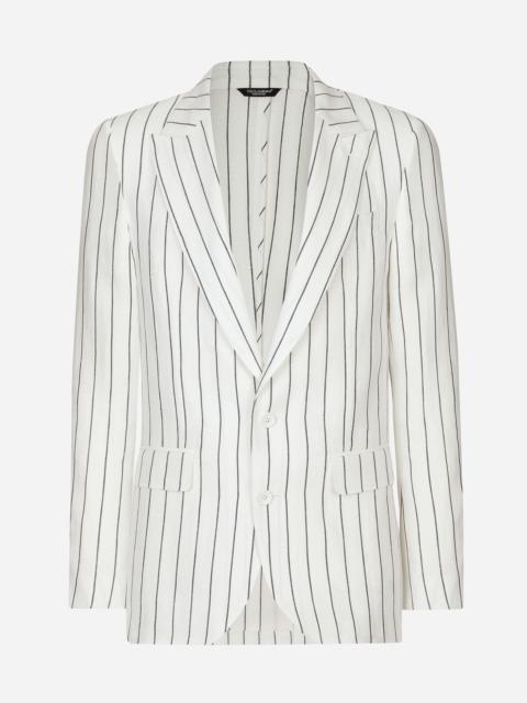 Single-breasted linen Sicilia-fit jacket