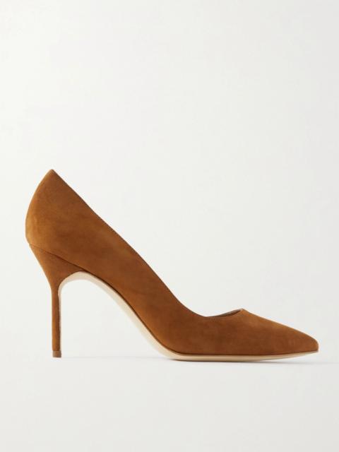 Manolo Blahnik BB 90 suede pumps Brown