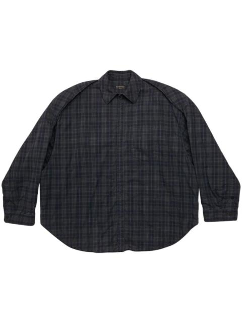 BALENCIAGA checked-pattern long-sleeve shirt