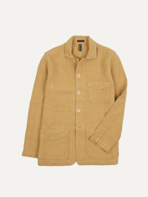 Drake's Sand Linen Five-Pocket Chore Jacket
