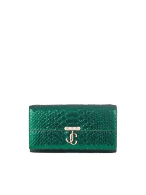 Avenue snakeskin-effect wallet-on-chain