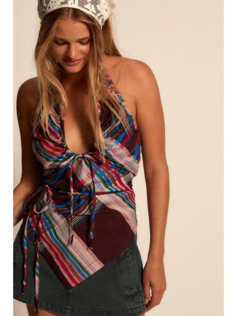 FREE PEOPLE We The Free Start The Party Madras Halter Top