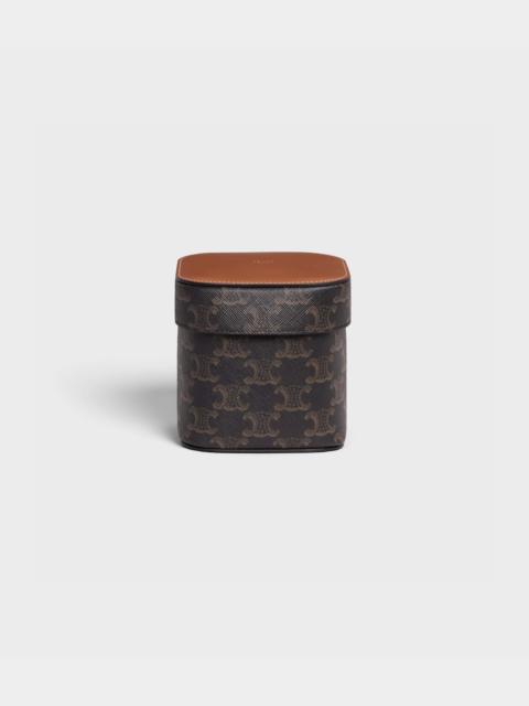 CELINE Small Box in Triomphe Canvas and Calfskin