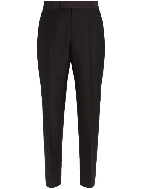 wool-mohair tailored trousers