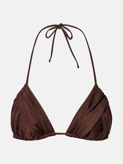 BANANHOT Jasmin gathered bikini top