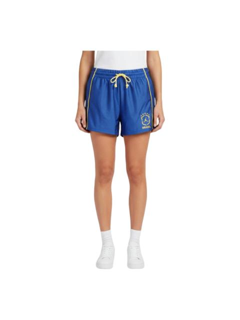 Jordan (WMNS) Air Jordan Brooklyn Knit Brazil Shorts 'Old Royal Yellow Pulse' IO2457-417