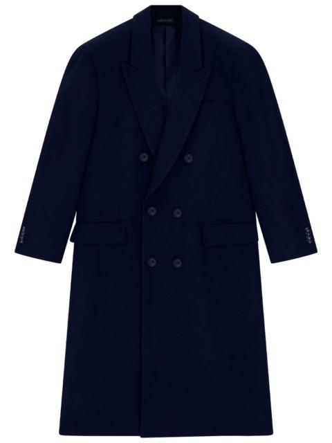 GIORGIO ARMANI Giorgio Armani virgin wool and cashmere coat with chevron pattern