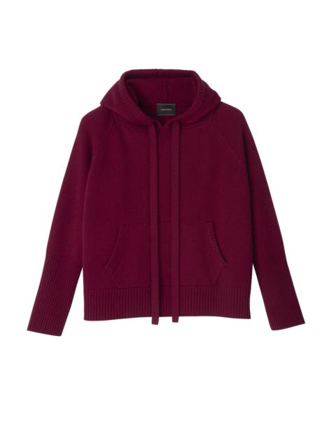 Longchamp Hoodie jumper Beetroot - Knit