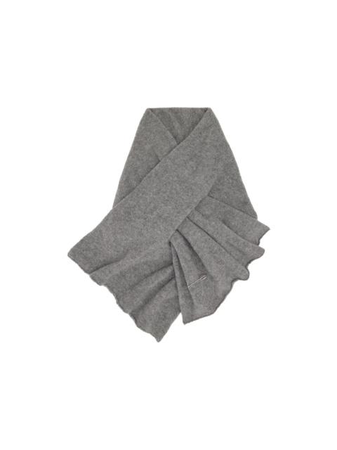 Dries Van Noten Gray Teddy Scarf