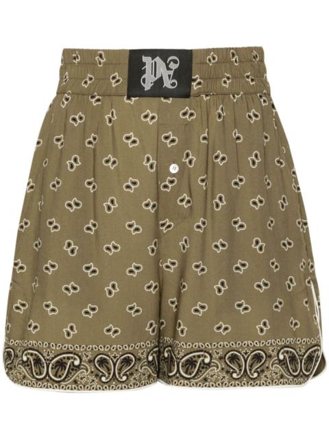 Palm Angels bandana-print track shorts