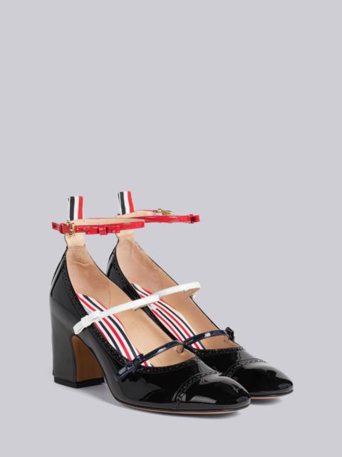 Thom Browne Soft Patent Bow Strap Court Shoe